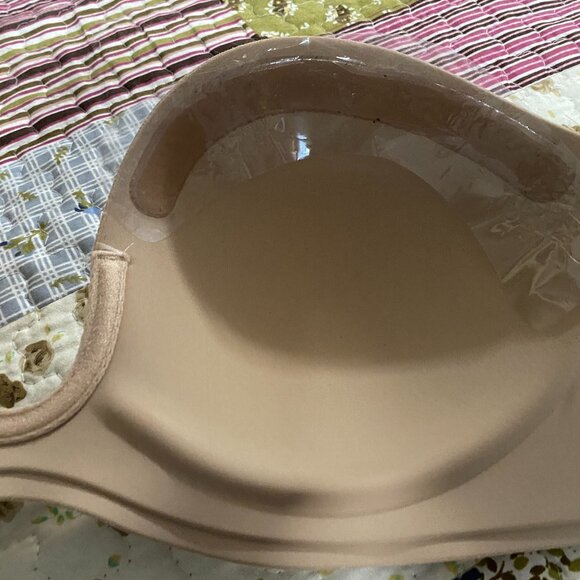 Strapless Invisible Push Up Plunge Bra-stick on~sz DD Nude - Picture 9 of 11